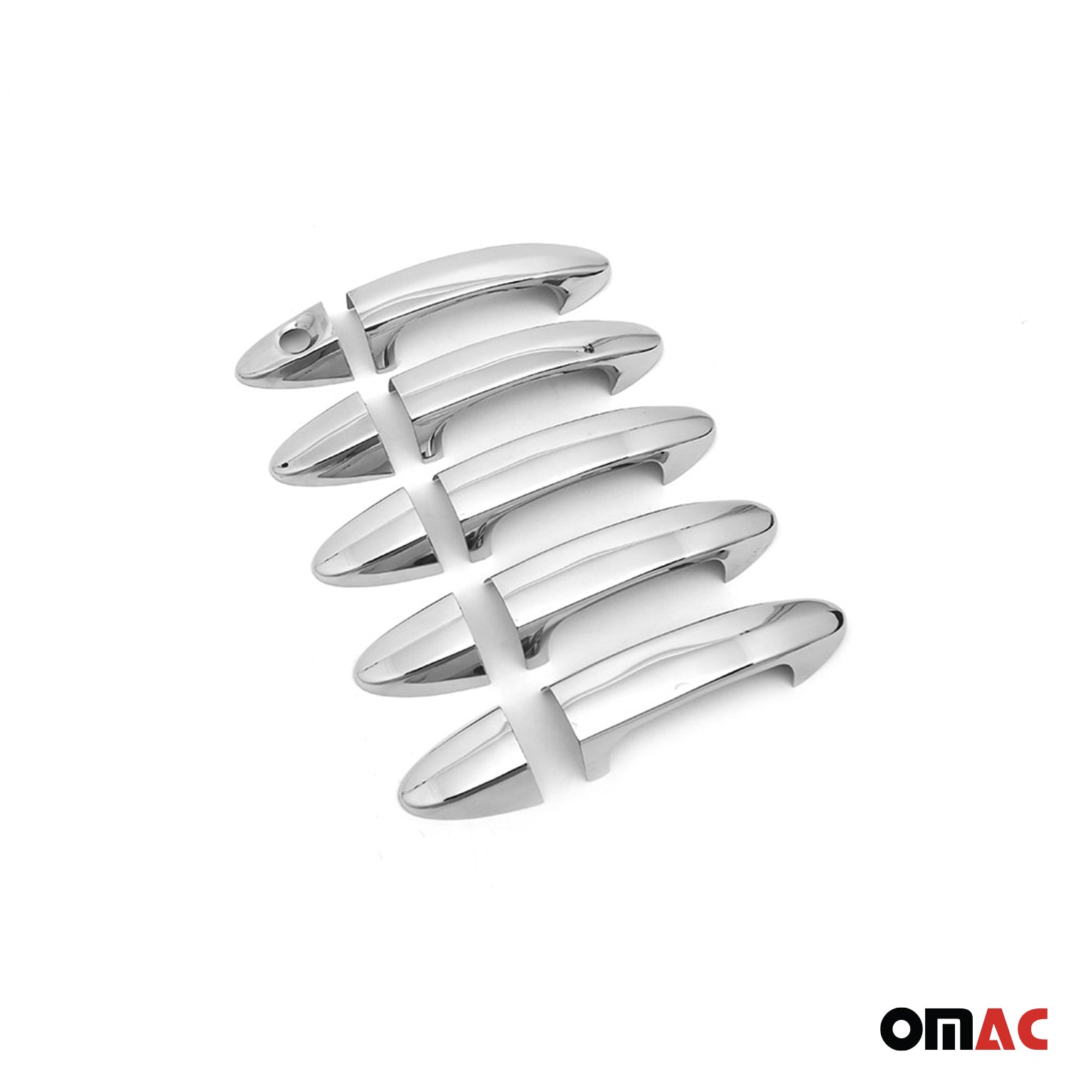 Couverture de poignée de porte pour Ford Tourneo Courier 2023-2026 Argent 10x