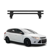 Barres de toit Transversales pour Ford Focus III Break 2011-2018 Alu Noir 2x