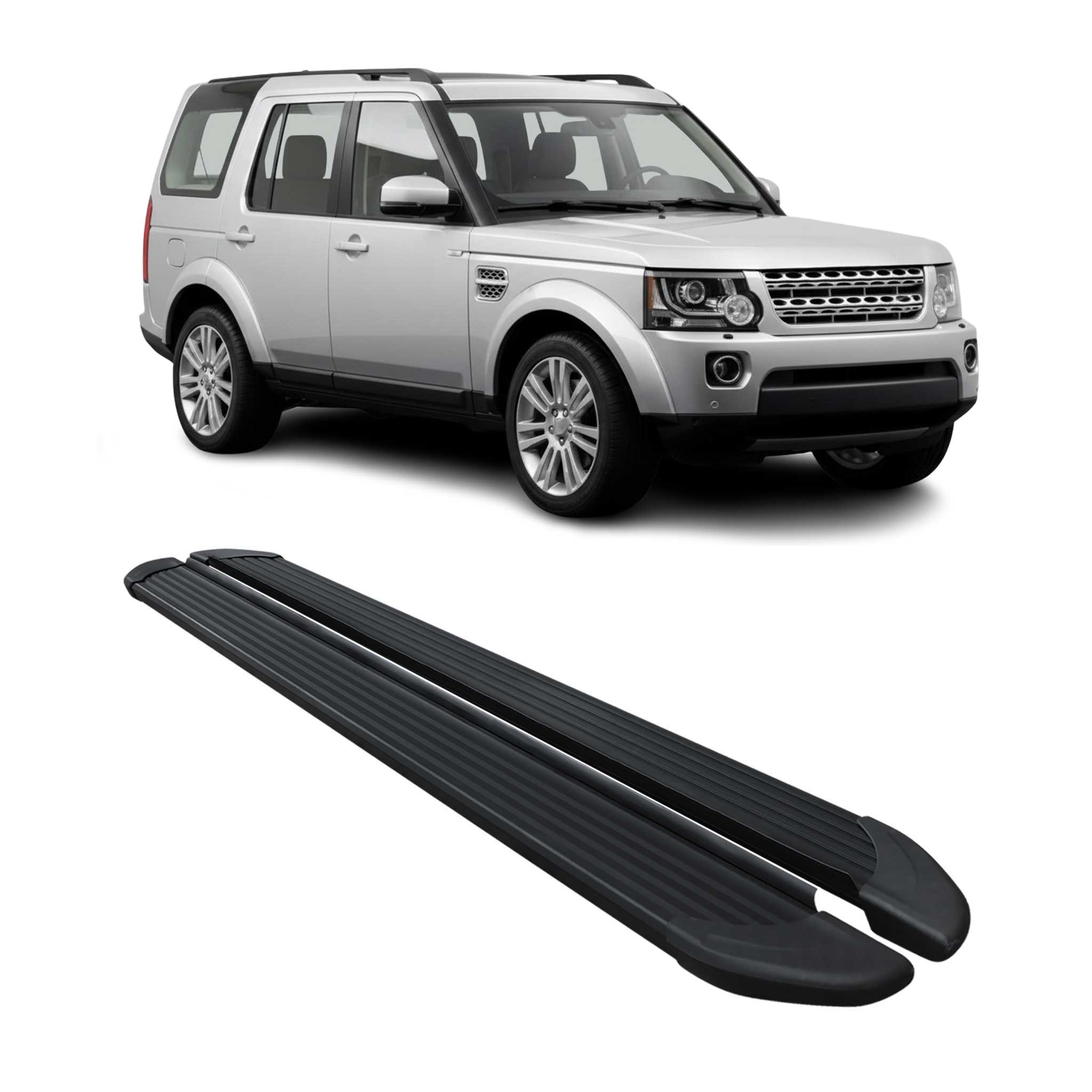 Marchepieds Latéraux pour Land Rover Discovery IV 2009-2018 Noir Aluminium 2Pcs
