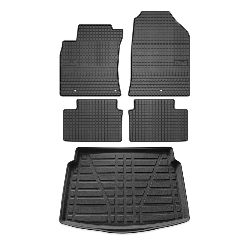 Kit Tapis de sol et coffre pour Hyundai i30 2016-2024 HB TPE Noir