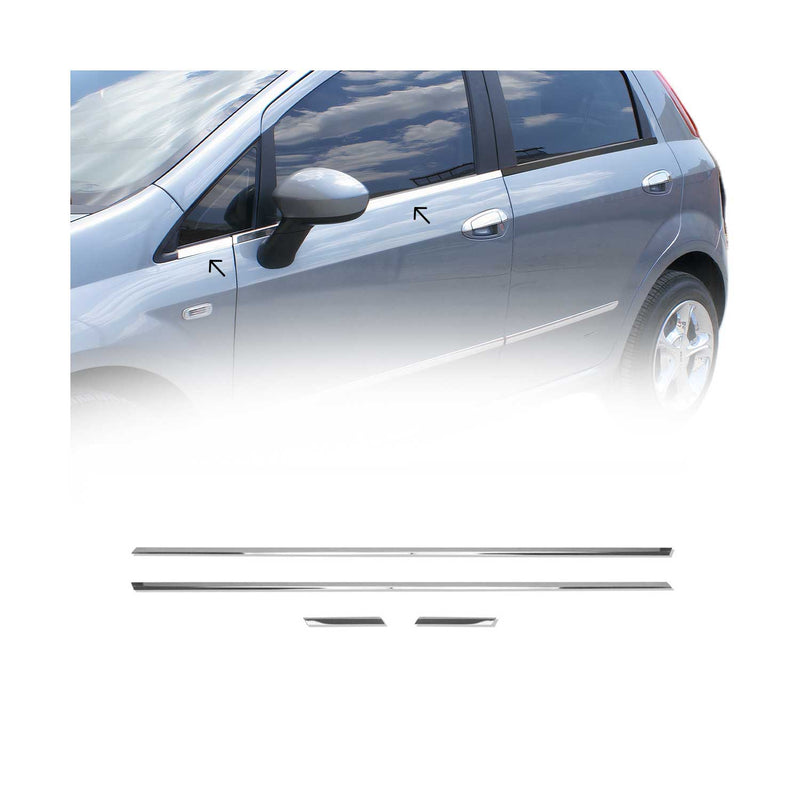 Baguettes pour contour Latéraux pour Fiat Grande Punto Evo 2009-2012 inox chrome