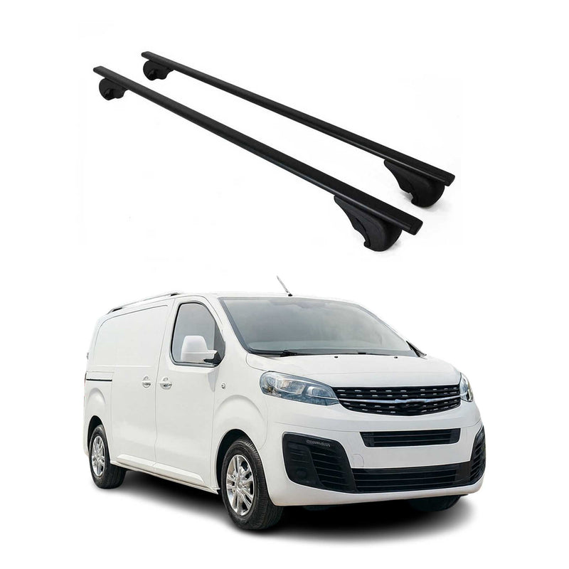 Barres de toit Transversales pour Opel Zafira Life 2019-2025 Fer Noir
