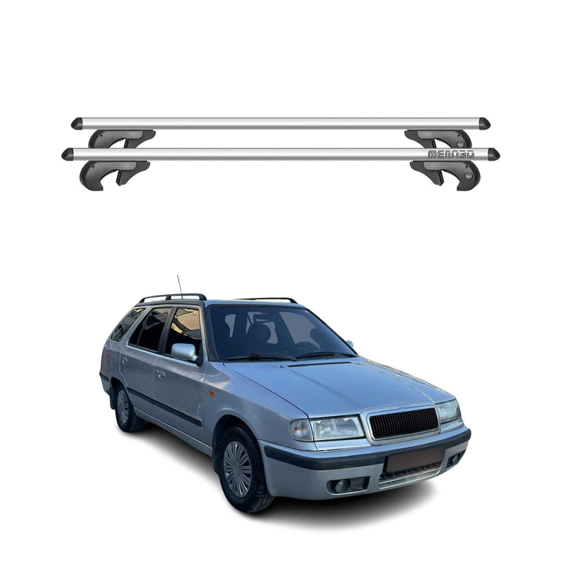 Barres de toit pour Skoda Felicia Kombi 1994-2001 90kg Aluminium Gris 2x