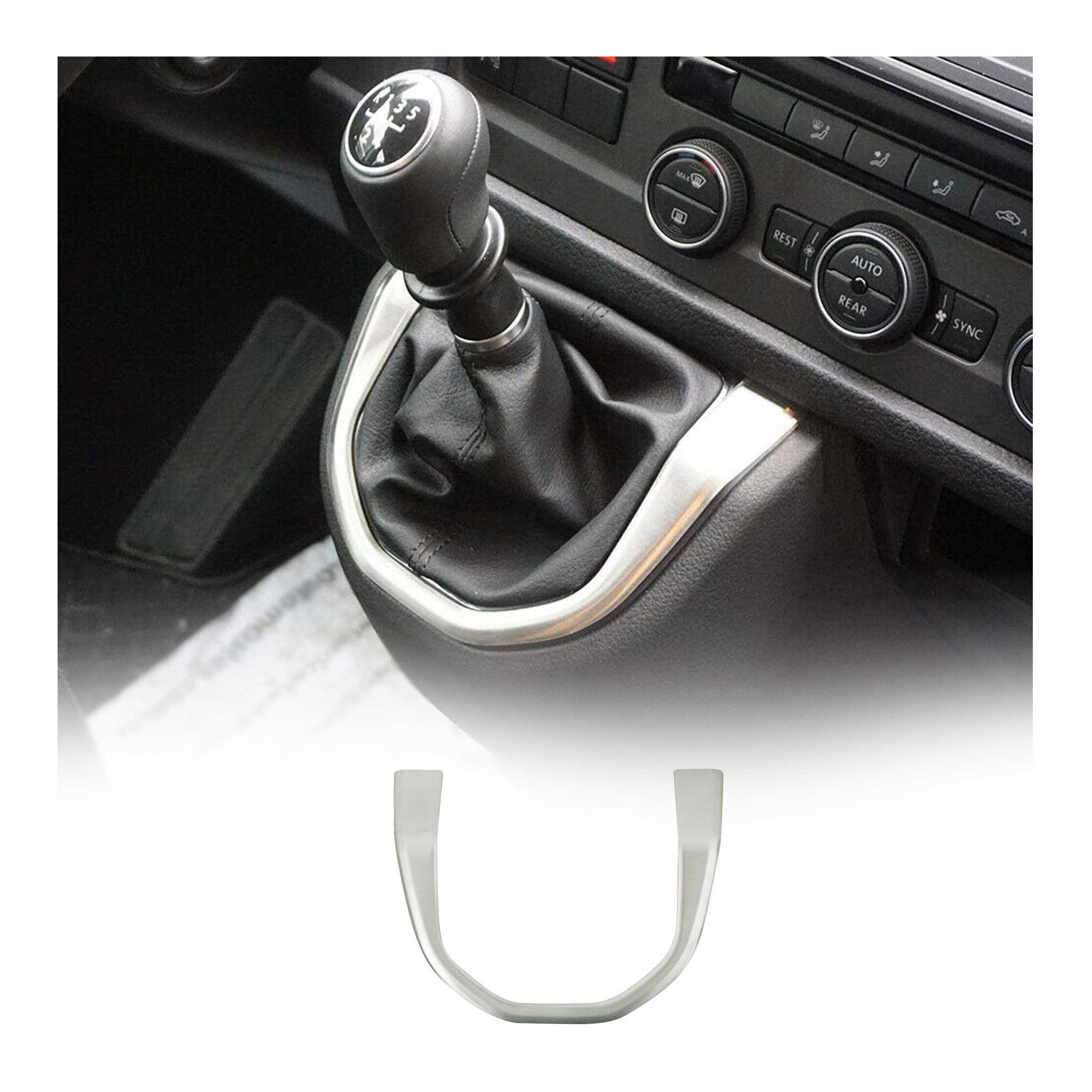 Support Cadre Levier de vitesse pour VW T6 Transporter 2015-2019 inox Brossé