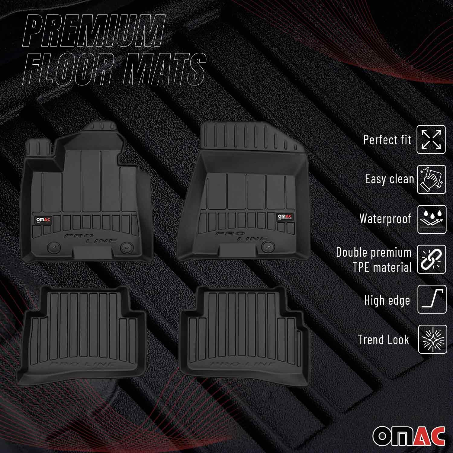 OMAC Tapis de sol pour Hyundai Tucson 2015-2020 Noir caoutchouc Premium