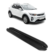Marchepieds Latéraux pédale pour Kia Stonic 2017-2026 2Pcs Aluminium Noir