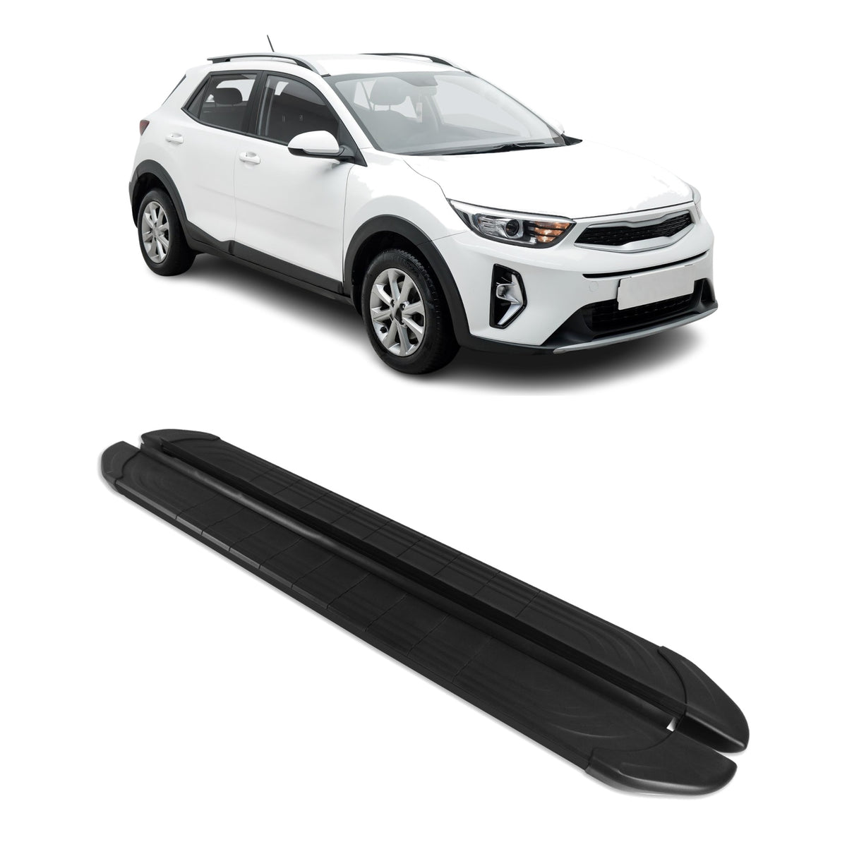 Marchepieds Latéraux pédale pour Kia Stonic 2017-2026 2Pcs Aluminium Noir