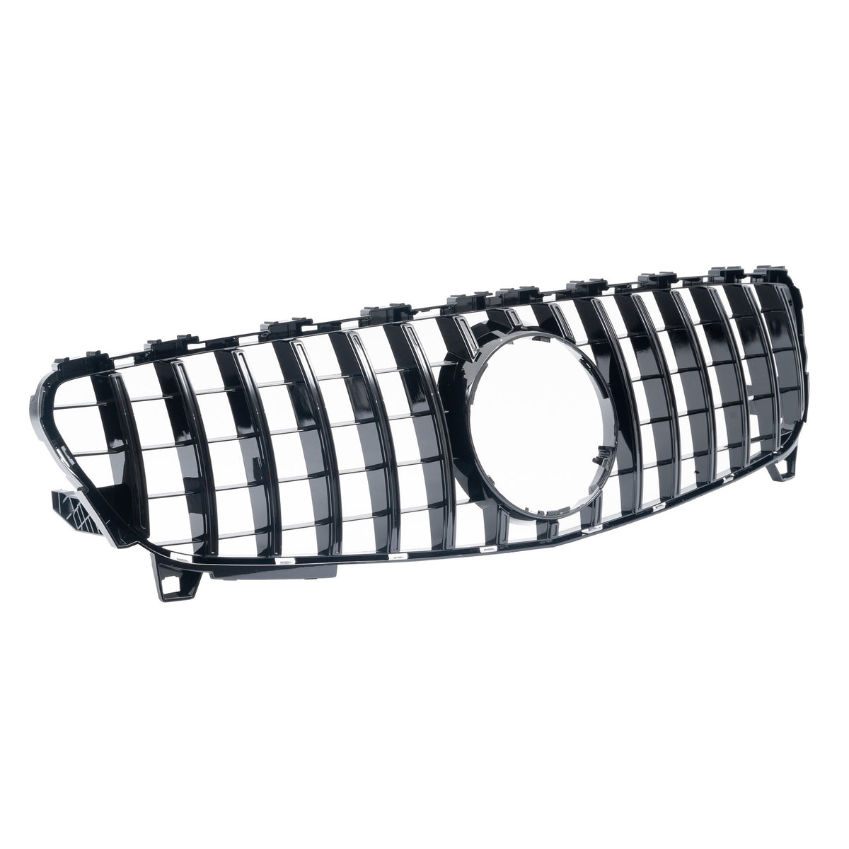 JOM Calandre pour Mercedes A-Klasse W176 2015–2018 Sport Look Noir Brillant