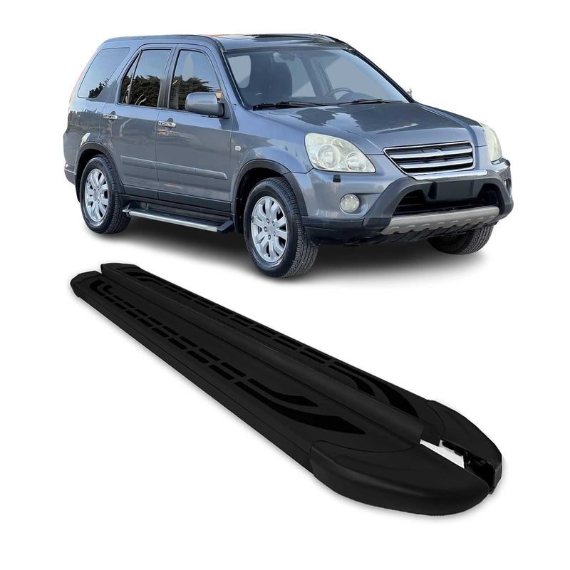 Marchepieds Latéraux pédale pour Honda CR-V 2002-2006 Aluminium Noir 2Pcs