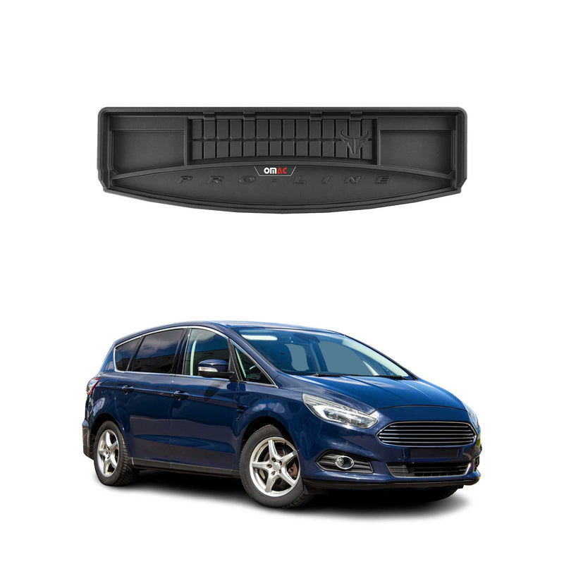 Tapis de Coffre pour Ford S-Max 2015-2022 Noir TPE