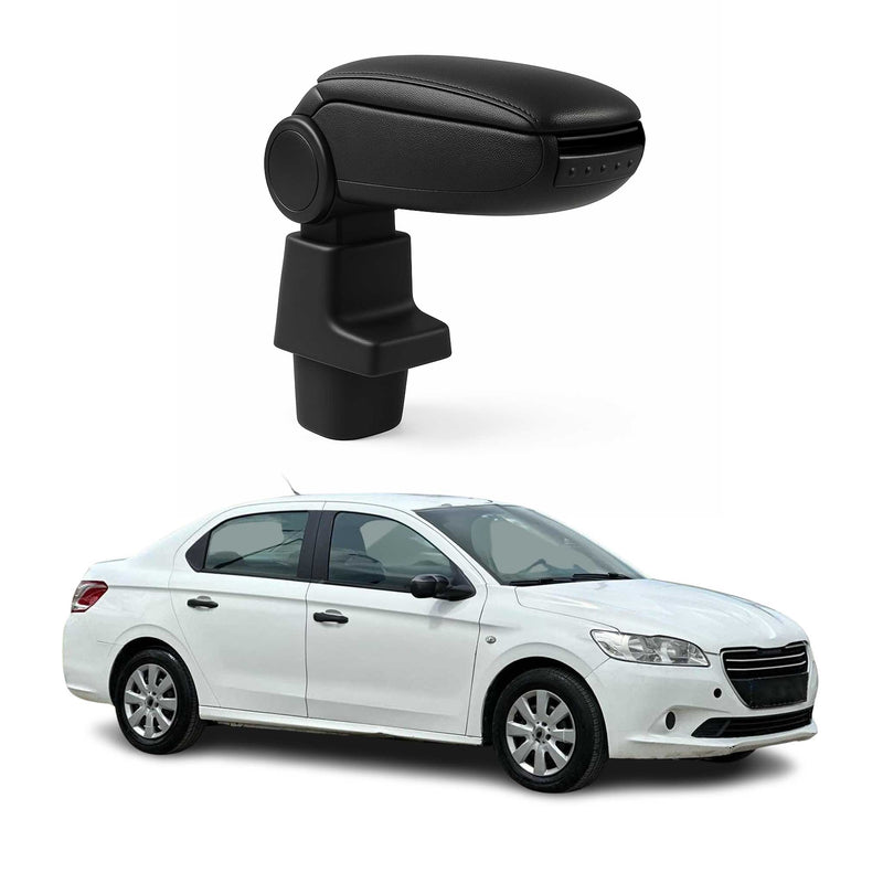 Accoudoir pour Peugeot 301 2012-2025 Vinyl Abs Noir