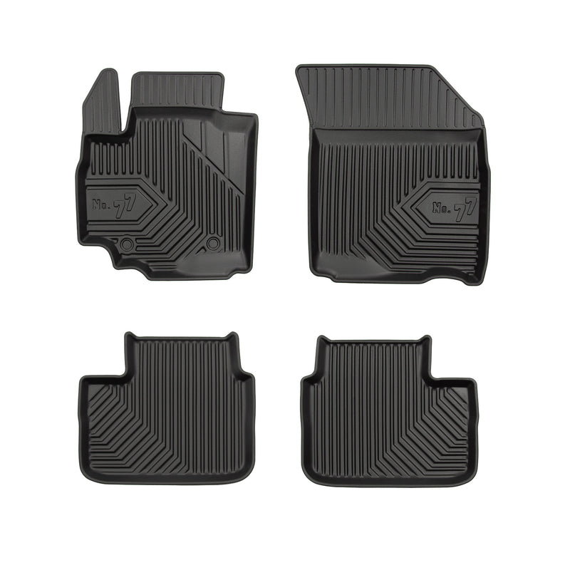 Tapis de Sol de Voiture pour Suzuki SX4 HB 2006-2014 TPE Antidérapant Noir 4Pcs