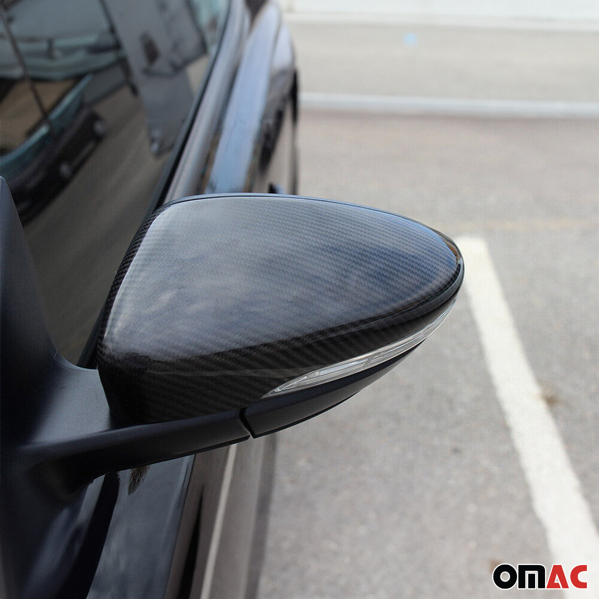 Coques de Rétroviseurs pour VW Jetta 2010-2014 en Carbone Noir