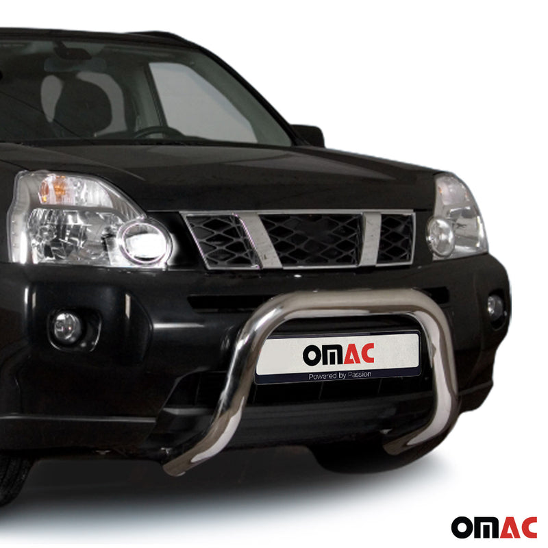 Pare-Buffle Avant Pour Nissan X-Trail 2010-2014 en Acier Inoxy Argent