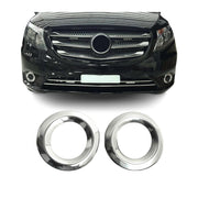 Cadres de phares antibrouillard pour Mercedes Vito W447 2014-2019 Pre-FL acier