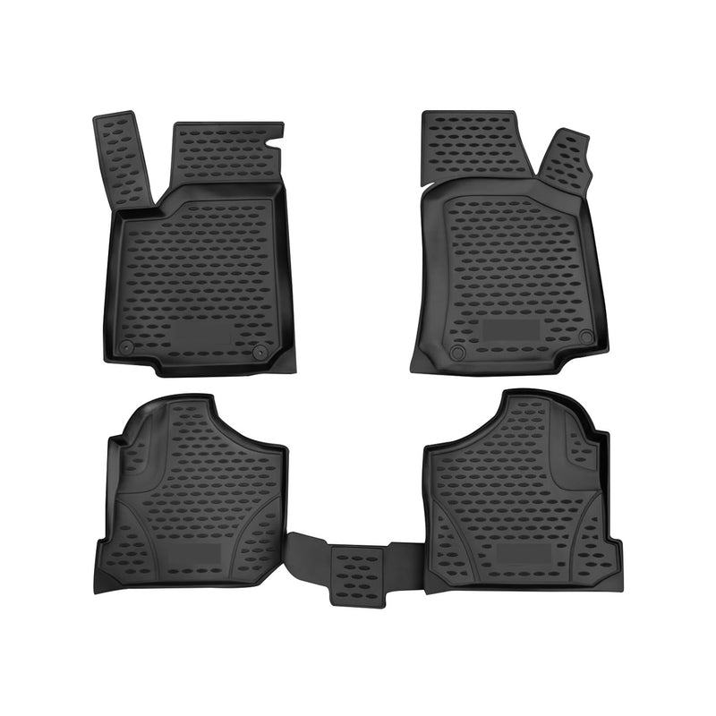 Tapis de sol pour Skoda Octavia Tour 2005-2010 en caoutchouc TPE 3D Noir 4Pcs