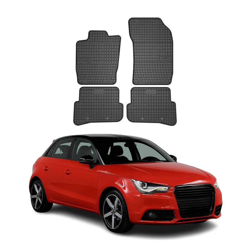 OMAC Tapis de sol pour Audi A1 / A1 Sportback 2010-2018 Noir en caoutchouc