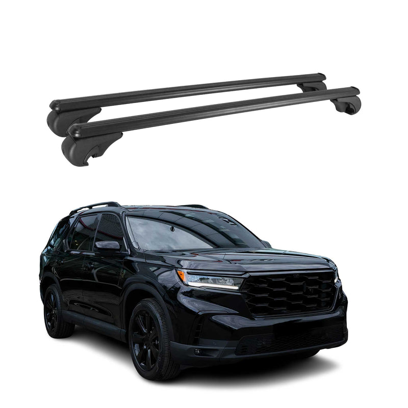 Barres de toit Transversales pour Honda Pilot 2024-2025 en Alu Noir ABE
