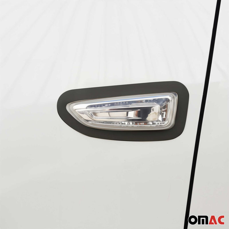 Cadre de Clignotant latéral pour Opel Astra J 2010-2015 en acier inox Foncé 2Pcs