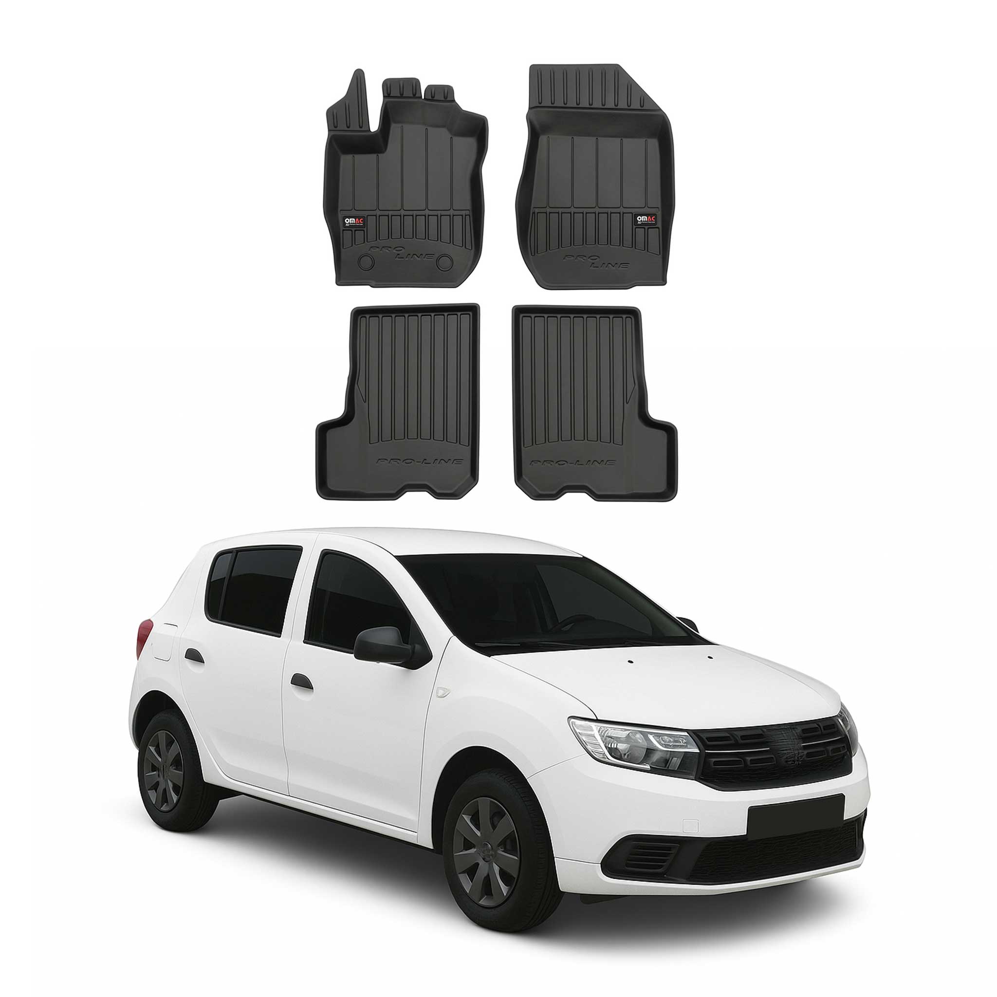 Tapis de Sol pour Dacia Sandero 2012-2020 TPE Noir