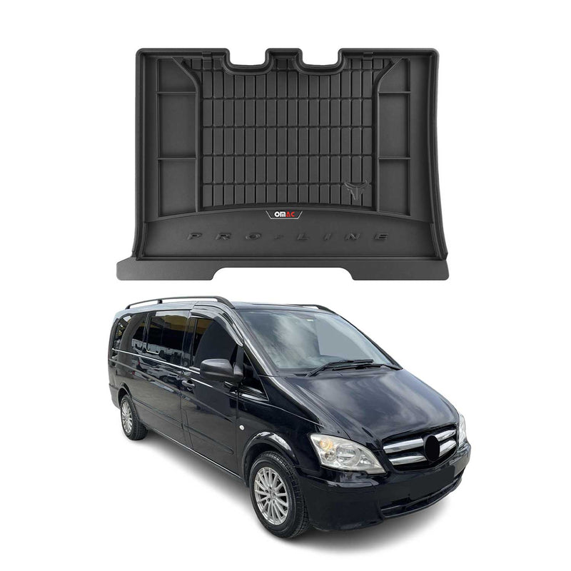 Tapis de Coffre pour Mercedes Vito W639 2003-2014 TPE Noir