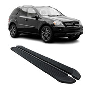 Marchepieds Latéraux pour Mercedes Classe M W164 2006-2011 Noir Aluminium 2Pcs