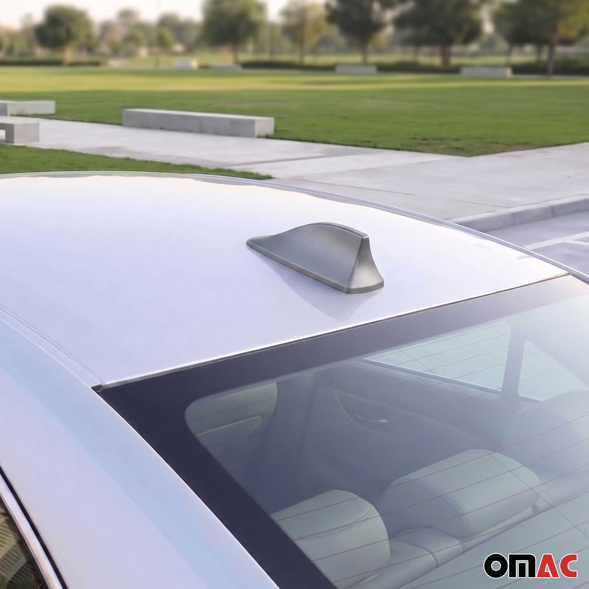 Antenne de toit Universelle Aileron Requin pour voiture Radio AM/FM Gris Foncé