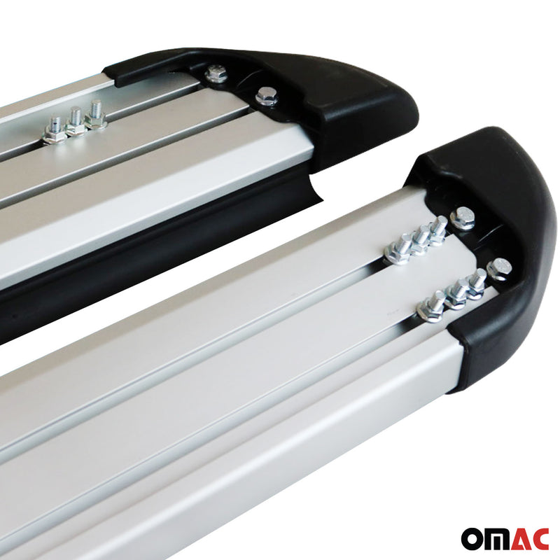 Marchepieds latéraux pour Renault Duster / Dacia Duster 2023-2025 Alu Gris Noir