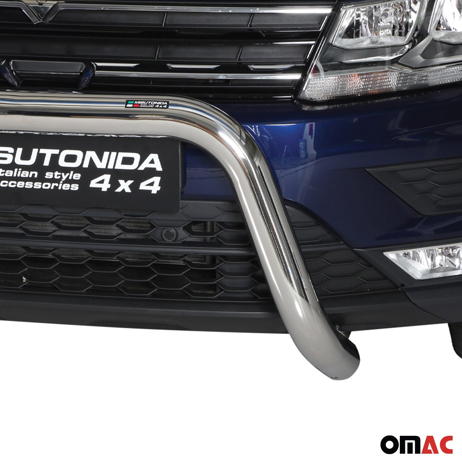 Pare-buffle Avant pour VW Tiguan Allspace 2016-2024 76 mm en Acier Gris