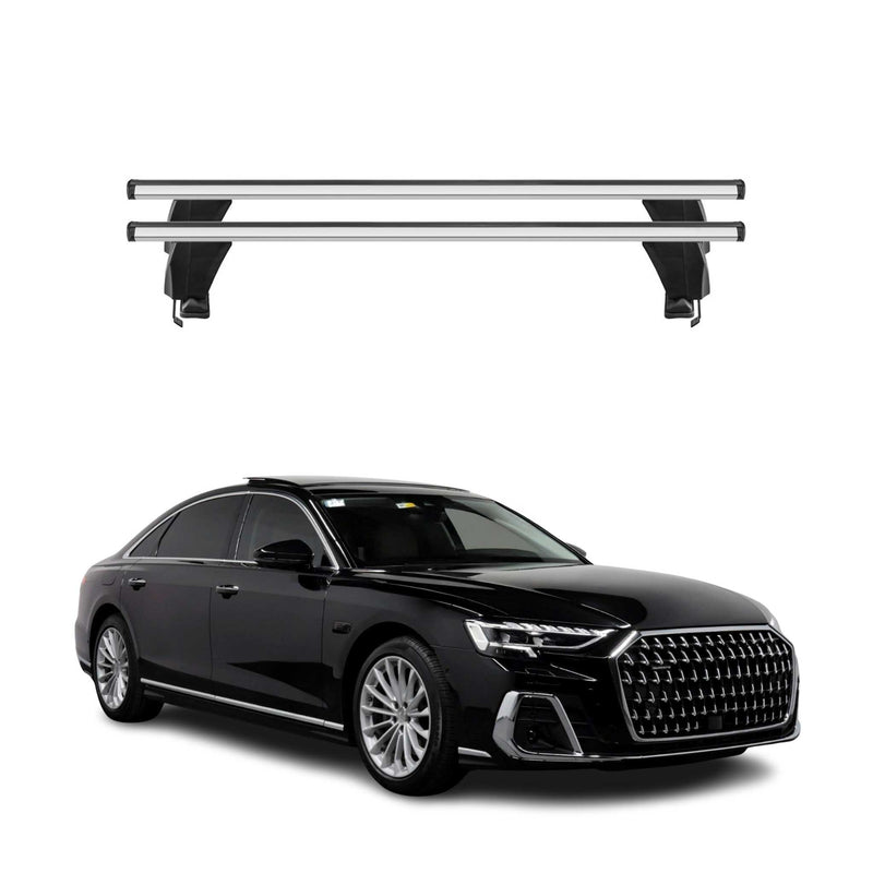 Menabo Barres de toit transversales pour Audi A8 S8 D5 2017-2025 Alu Gris 2x