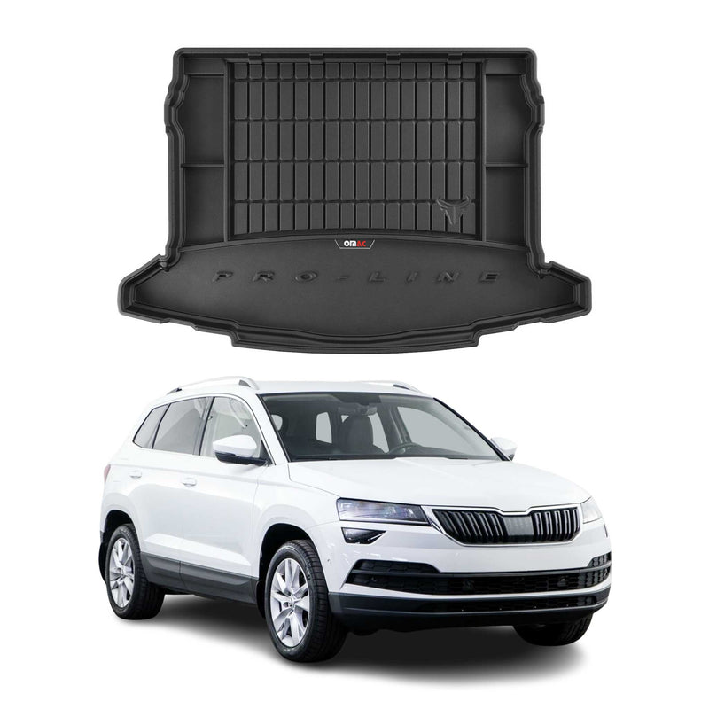 Tapis de Coffre pour Skoda Karoq 2017-2022 TPE Noir
