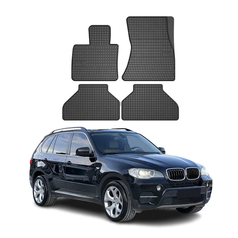OMAC Tapis de sol pour BMW X5 E70 2006-2013 Noir en caoutchouc