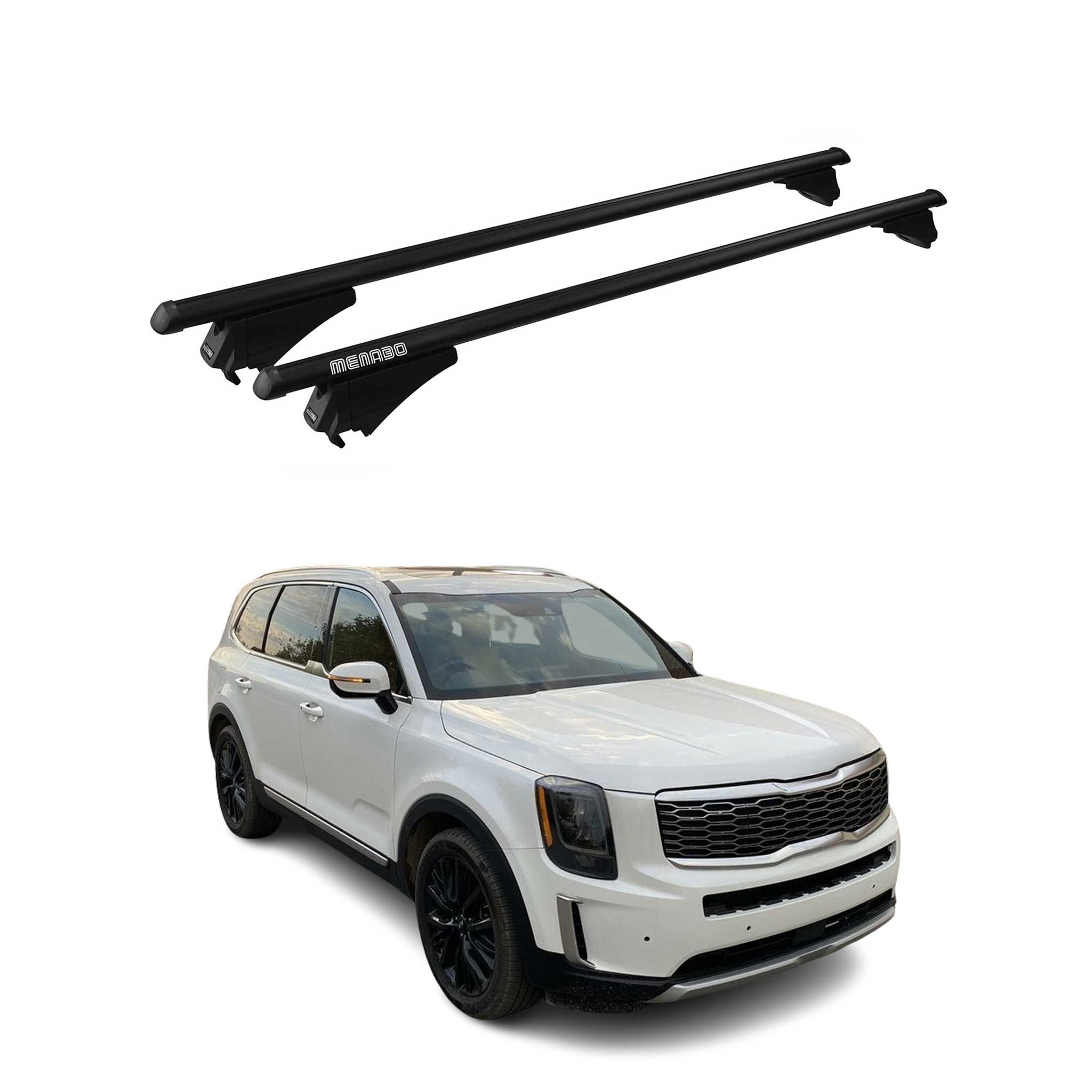 Tiger Barres de toit transversales pour Kia Telluride 2020-2026 Noir