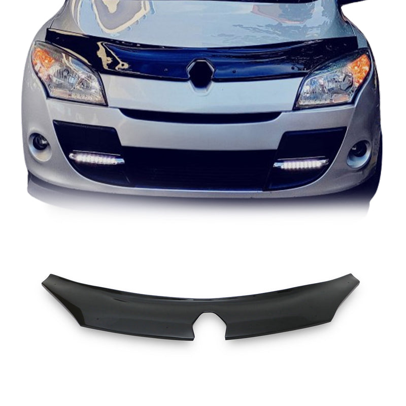 Deflecteurs d'air capot de voiture pour Renault Megane 2009-2012 Acrylique Noir