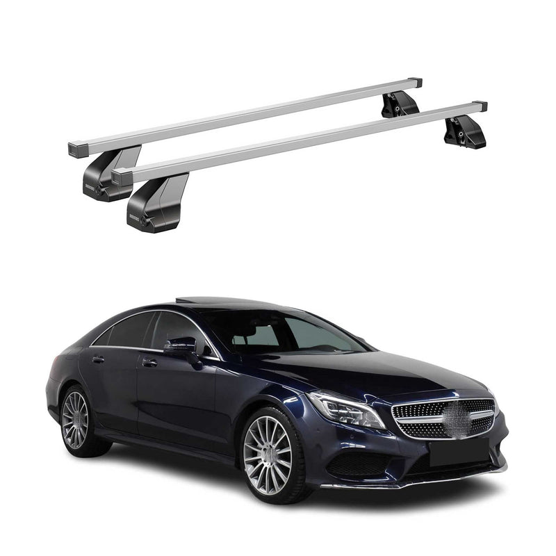 Barres de toit transversales pour Mercedes CLS C218 2010-2018 Acier Gris