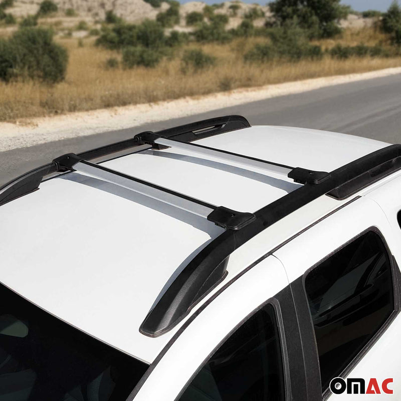 Barres de toit transversales pour Dacia Duster 2010-2013 Pre-FL Aluminium Gris