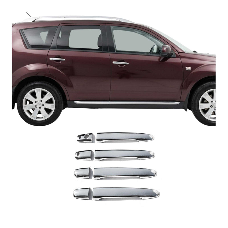Couverture de poignée de porte pour Mitsubishi Outlander 2006-2020 Acier Inox