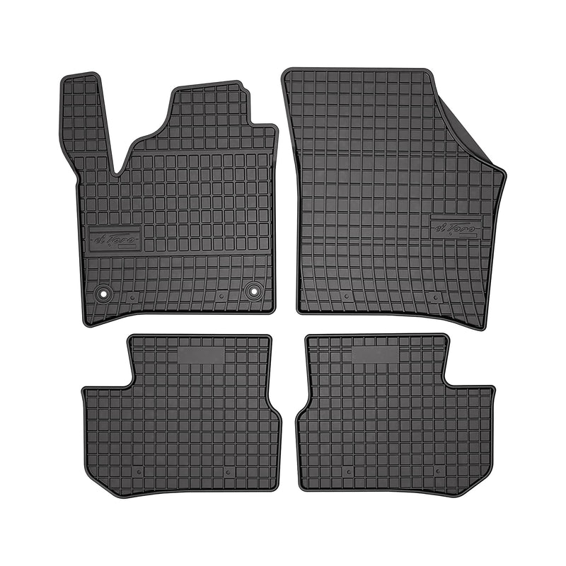 Tapis de sol pour Skoda e-Citigo 2019-2023 en caoutchouc Noir 4 Pcs