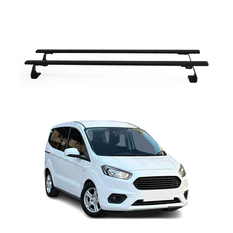 Barres de toit transversales pour Ford Transit Courier 2014-2025 noir en acier