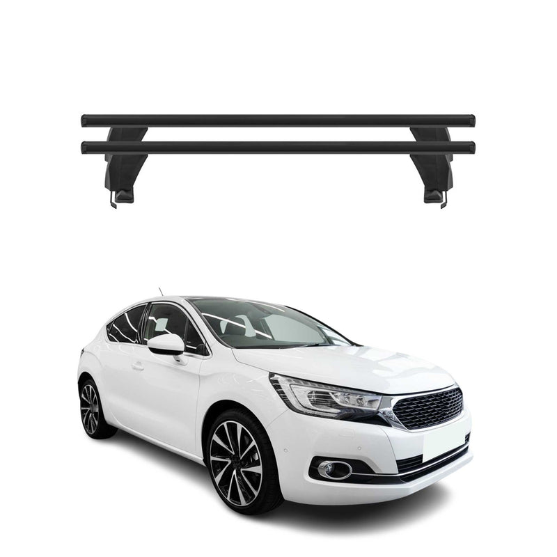 Menabo Barres de toit Transversales pour DS4 Crossback 2015-2021 Noir ABE 2x