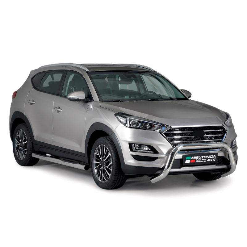 Pare-buffle Avant pour Hyundai Tucson 2018-2021 76 mm en Acier Gris