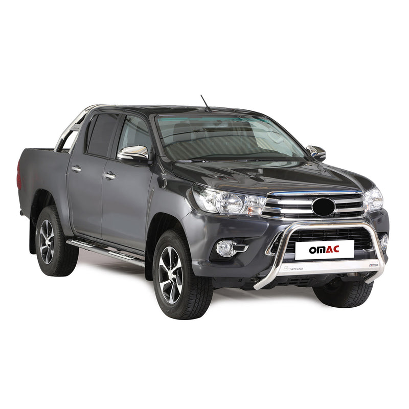 Pare-buffle Avant pour Toyota Hilux 2016-2018 63 mm en Acier Gris