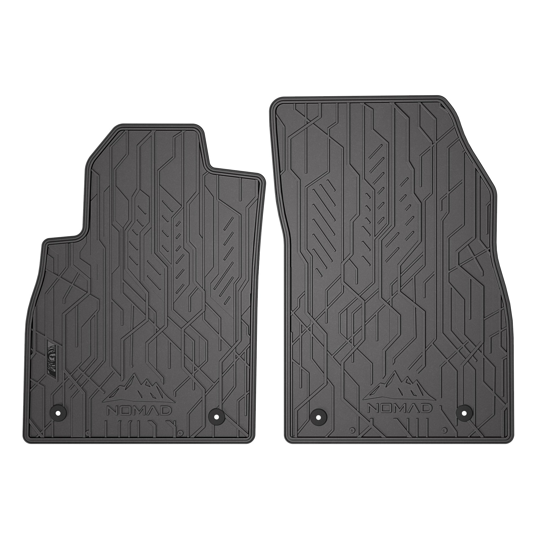 Tapis de Sol de Voiture pour Chevrolet Orlando I 2010-2018 Caoutchouc 2Pcs Noir