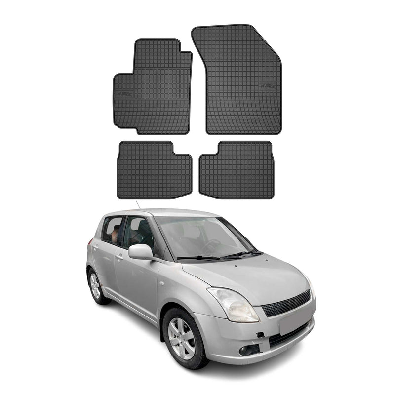 Tapis de Sol pour Suzuki Swift III 2005-2010 OMAC Noir Caoutchouc