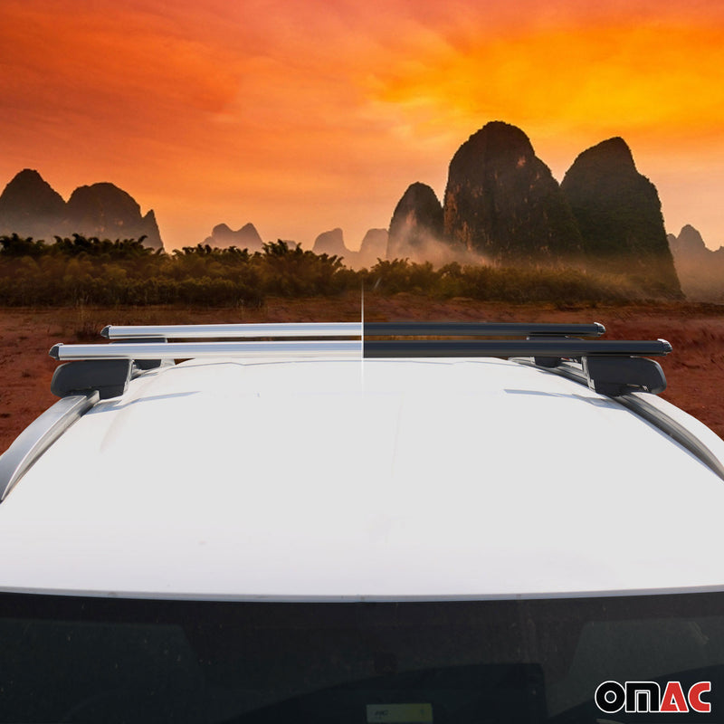 Barres de toit Transversales pour Kia Xceed 2019-2023 Aluminium Noir ABE
