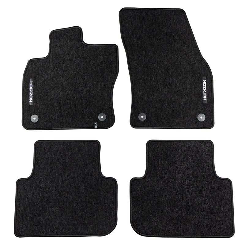 Tapis de Sol de Voiture pour VW Tiguan II 2016-2024 Velours Imperméable 4Pcs