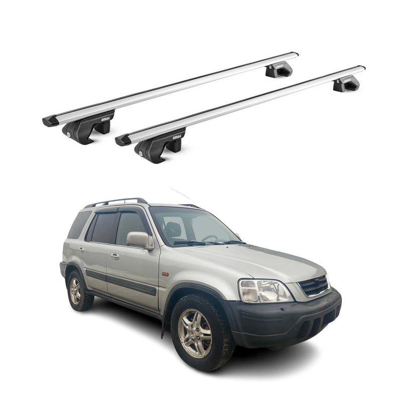 Barres de toit transversales pour Honda CR-V RD 1996-2002 Alu Gris 2 pièces ABE