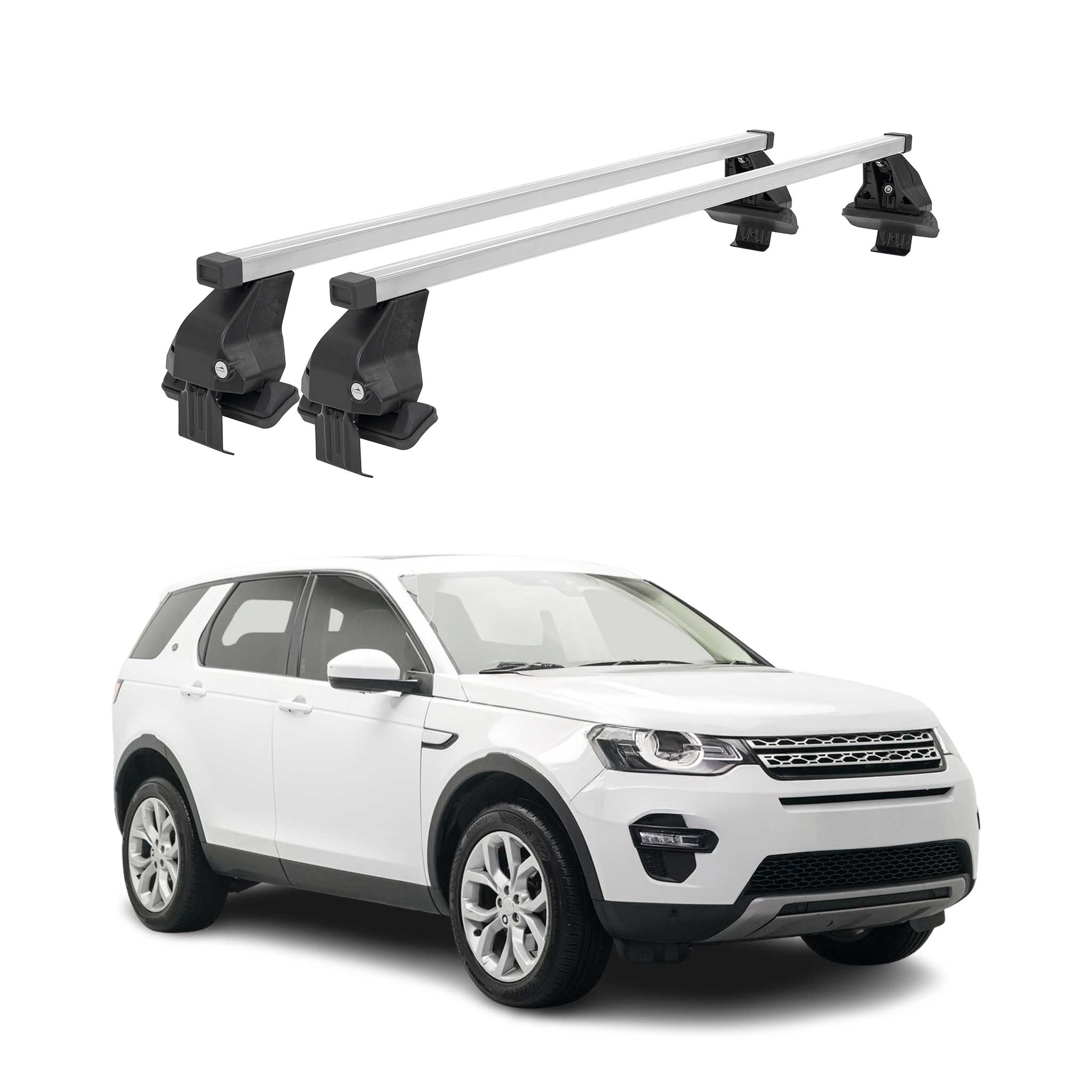 Barres de toit transversales pour Land Rover Discovery Sport 2015-2019 Gris