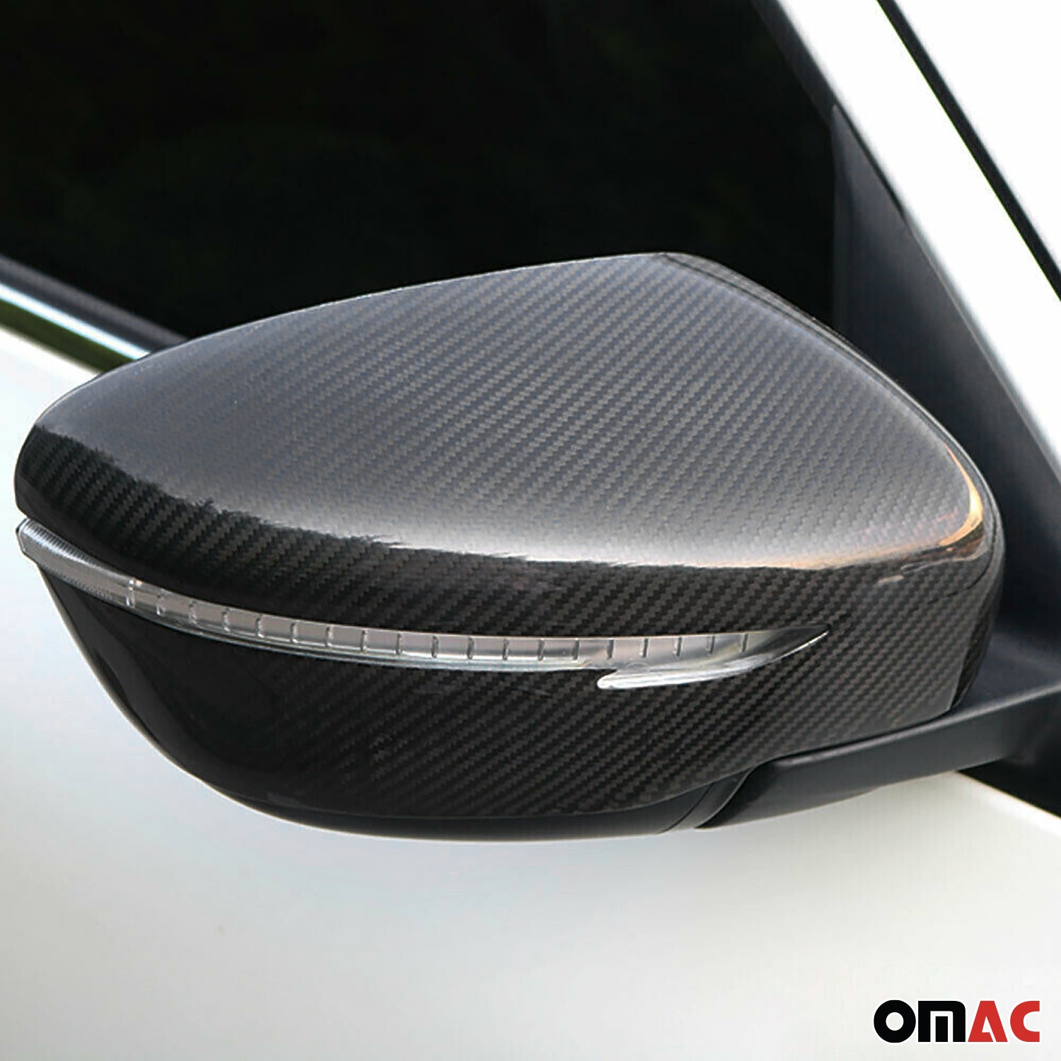 Coques de Rétroviseurs pour Nissan Juke 2014-2019 en Carbone Noir