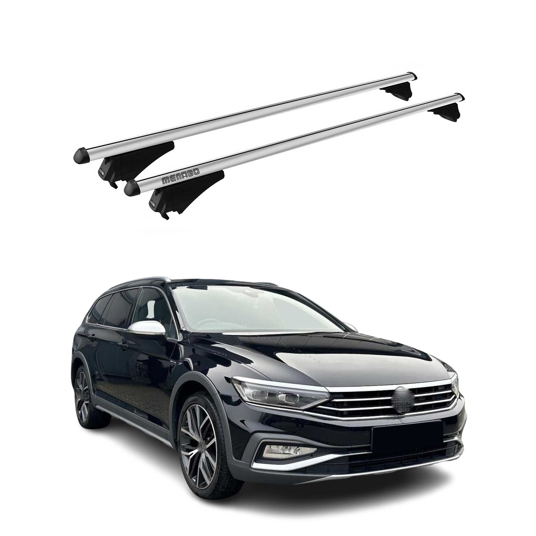 Tiger Barres de toit transversales pour VW Passat B8 Alltrack 2019-2023 Gris